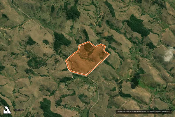 Imagem de satélite de FAZENDA INDAIA em CATAGUASES - MG