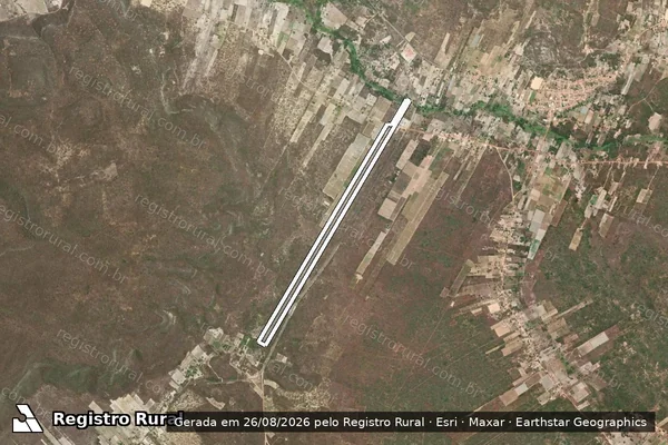 Imagem de satélite de CORREGO em GUARACIABA DO NORTE - CE