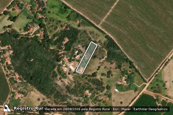 Imagem de satélite de FAZ CASTELHANA LUGAR AGUA VERMELHA em MONTE CARMELO - MG