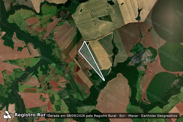 Imagem de satélite de P. A. CAMBAÍ - LOTE 17 em SÃO NICOLAU - RS