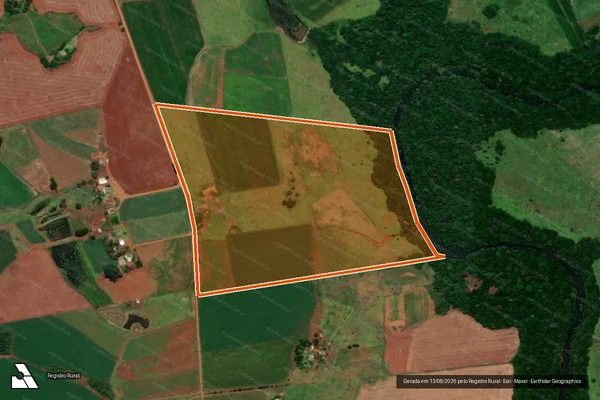 Imagem de satélite de P. A. CAMBAÍ - LOTE 27 em SÃO NICOLAU - RS