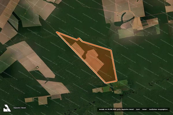 Imagem de satélite de FAZENDA ITACARÉ em SANTA CARMEM - MT