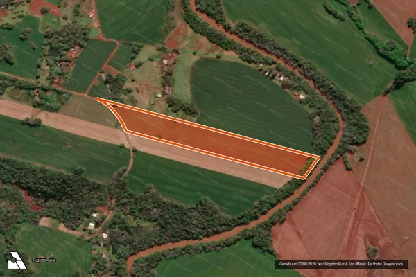 Imagem de satélite de MATRICULA 48.553 - LOTE RURAL 52 em SANTA ROSA - RS
