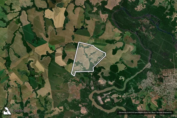 Imagem de satélite de FAZENDA DO ANGICO - MATR 6101 em SALTO DO JACUÍ - RS