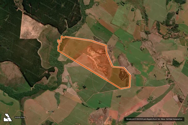 Imagem de satélite de Paineira - Gleba 2 em UNISTALDA - RS