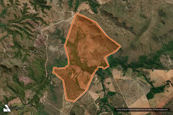 Imagem de satélite de Fazenda Ribeirão em LIZARDA - TO