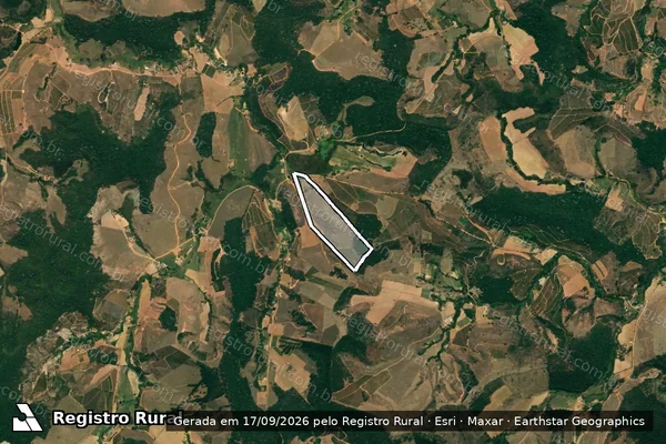 Imagem de satélite de SITIO SAO MATEUS em PAULA CÂNDIDO - MG