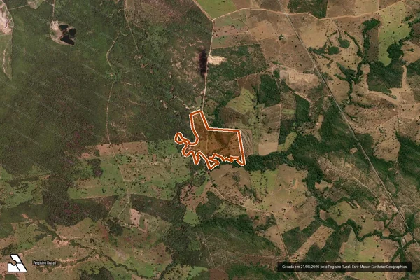 Imagem de satélite de FAZENDA BONITO em SÃO DOMINGOS - GO