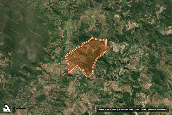 Imagem de satélite de FAZENDA COLINAS DO KRANT em JEQUITINHONHA - MG