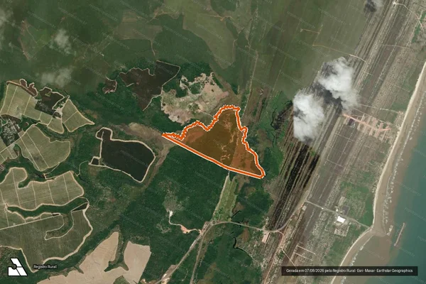 Imagem de satélite de FAZENDA FLORESTA VERDE em BELMONTE - BA