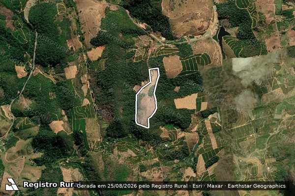 Imagem de satélite de SITIO NOSSA SENHORA DAS GRAÇAS em GOVERNADOR LINDENBERG - ES