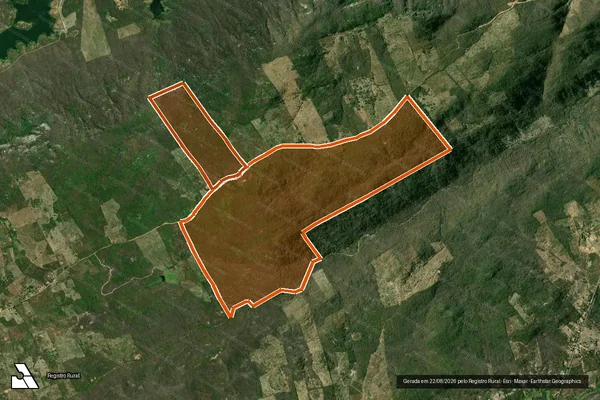 Imagem de satélite de SIT OITIS, SERRA DO BRAGA E FUNDÃO em SÃO JOSÉ DE PIRANHAS - PB
