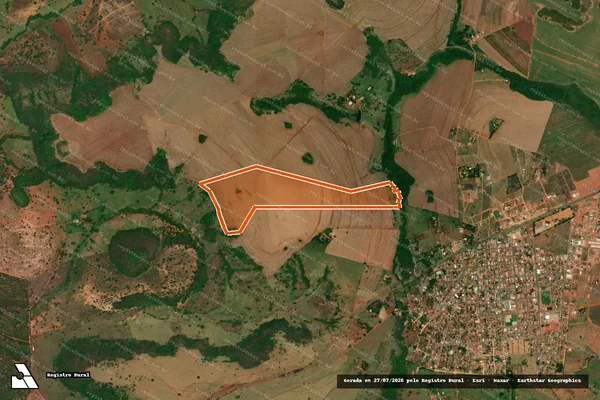 Imagem de satélite de FAZENDA MORANGAS em SERRANÓPOLIS - GO