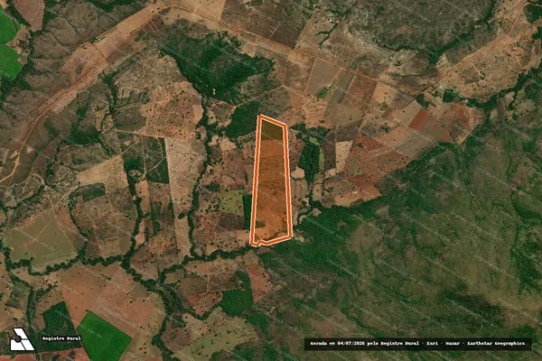 Imagem de satélite de FAZENDA LAGOA SECA em SANTA RITA DO NOVO DESTINO - GO