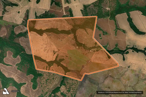 Imagem de satélite de FAZENDA SANTO CHÃO em COUTO MAGALHÃES - TO