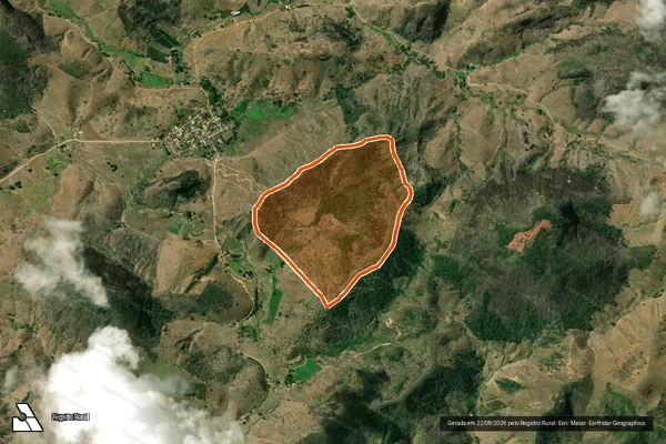 Imagem de satélite de SITIO CORREGO BAIXO em MANTENA - MG