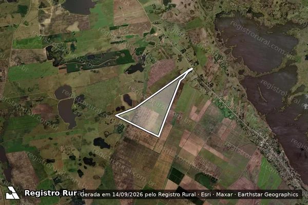 Imagem de satélite de MATRICULA 013384 em PALMARES DO SUL - RS