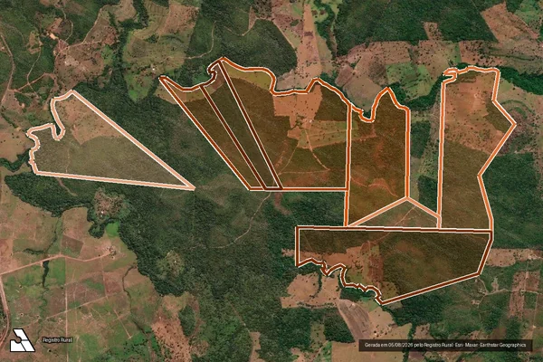 Imagem de satélite de FAZENDA CACHOEIRA em PONTE ALTA DO TOCANTINS - TO