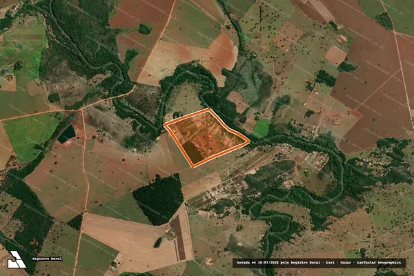 Imagem de satélite de SITIO LAZER DOS SONHOS DOURADOS em CEZARINA - GO