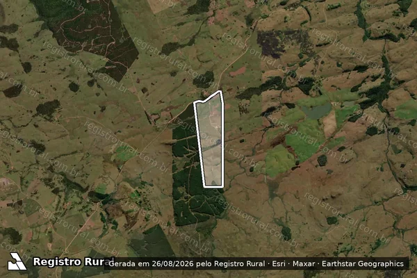 Imagem de satélite de MATRICULA 29389 em SÃO FRANCISCO DE PAULA - RS