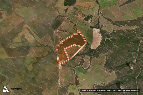 Imagem de satélite de faz ecologica encontro das aguas em TORIXORÉU - MT