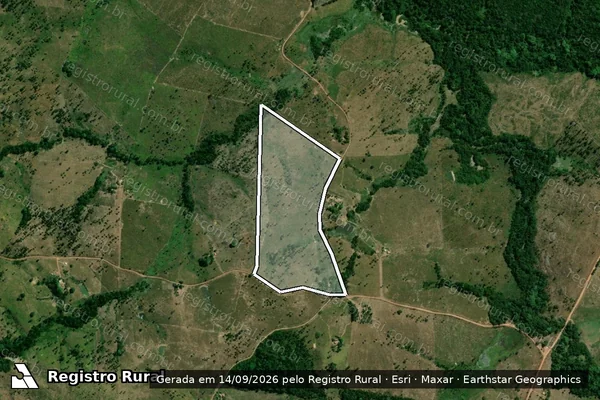 Imagem de satélite de FAZENDA SAO LUIZ LOTE 55 em SÃO DOMINGOS DO ARAGUAIA - PA