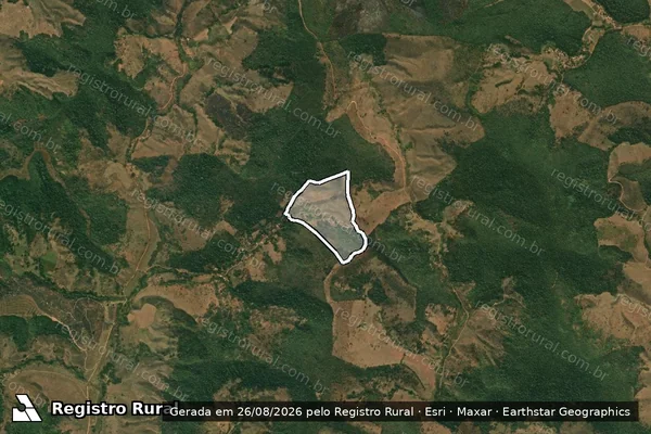 Imagem de satélite de Cabeceira do Corrego Maciel em VIRGINÓPOLIS - MG
