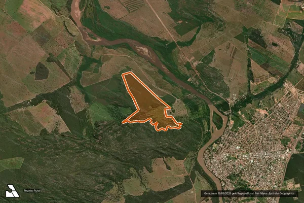 Imagem de satélite de Fazenda Sao Jose da Piuva em RIO VERDE DE MATO GROSSO - MS