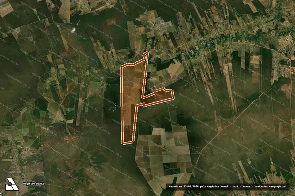Imagem de satélite de Fazenda Guarany II em BAIANÓPOLIS - BA