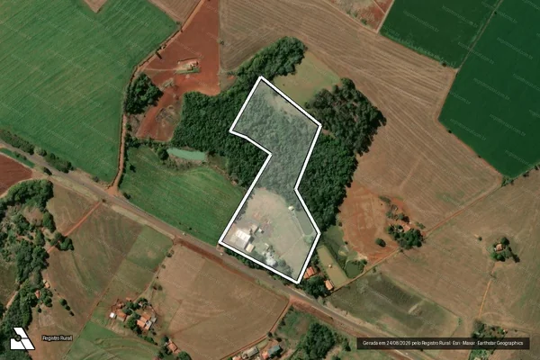 Imagem de satélite de CHACARA RINCAO VENTO ARAGANO em TAQUARITUBA - SP
