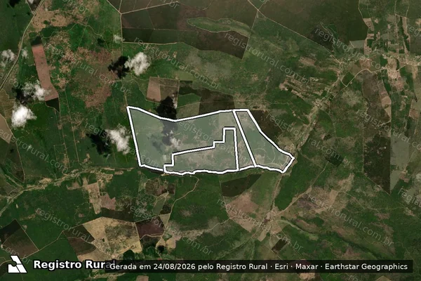 Imagem de satélite de FAZENDA PAU VERDE III em ENCRUZILHADA - BA