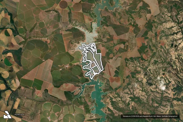 Imagem de satélite de Fazenda Palmital em CABECEIRA GRANDE - MG