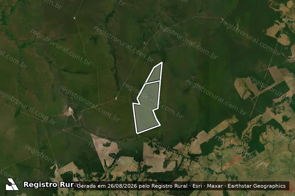 Imagem de satélite de ESTANCIA OURO VERDE VI em Salto do Céu - MT