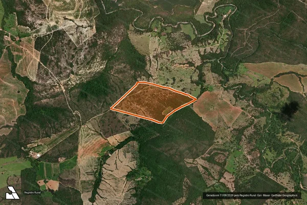 Imagem de satélite de FAZENDA FARJADO em COCALZINHO DE GOIÁS - GO