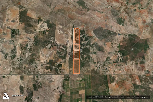 Imagem de satélite de FAZENDA RG em ITABERABA - BA