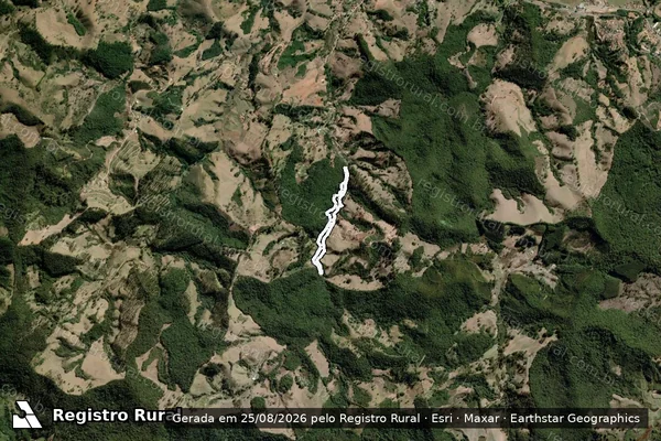 Imagem de satélite de Sítio Rancho da Paz - PARCELA 1 Matrícula 43.492 em Delfim Moreira - MG