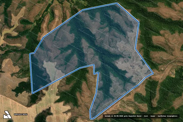 Imagem de satélite de FAZENDA NOVA (LOTE 43, LOT. SERRA DO CARMO, 1ª ETAPA) em Monte do Carmo - TO