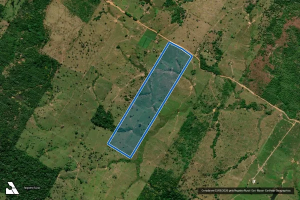 Imagem de satélite de LOTE 35/A GLEBA 29 P.F JARU OURO PRETO - LOTE 35/A em Theobroma - RO