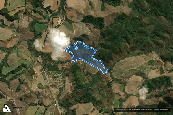 Imagem de satélite de FAZENDA TIRADENTES - Parte 1 em Andradas - MG