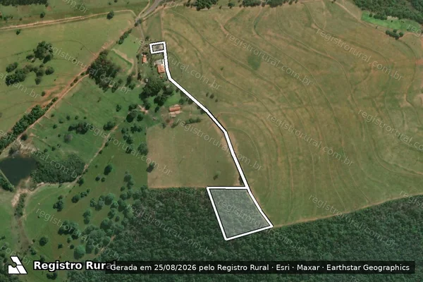 Imagem de satélite de FAZENDA FORQUILHA  - ÁREA DESMEMBRADA II em Piratininga - SP