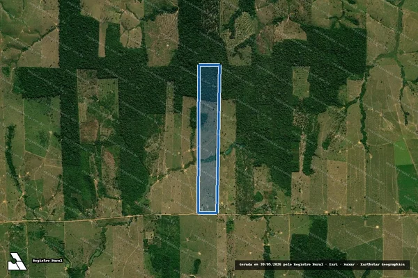 Imagem de satélite de SÍTIO ALVORADA, LOTE 67, GLEBA 11, P.F. J.O.P - Parcela 1 em Vale do Anari - RO