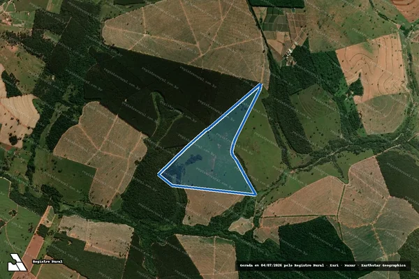 Imagem de satélite de FAZENDA SANTA ROSA - GLEBA F1 em Reginópolis - SP