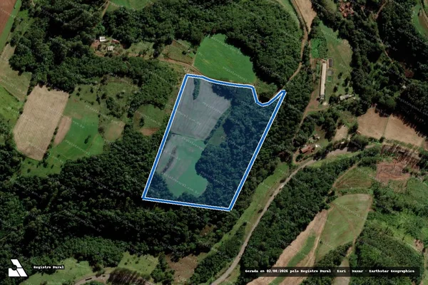 Imagem de satélite de PARTE SUL DO LOTE RURAL N° 01 em Modelo - SC