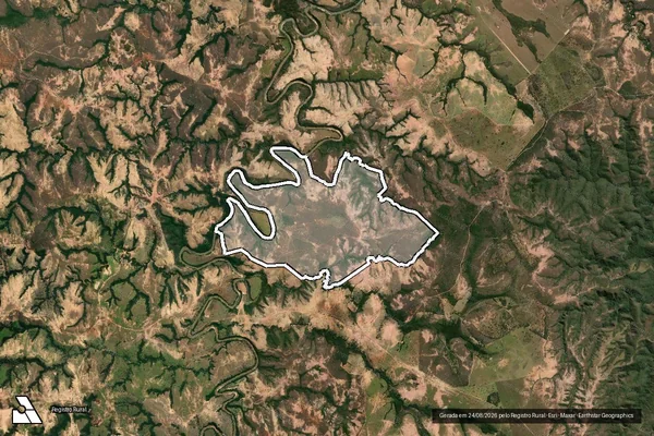 Imagem de satélite de Fazenda santa Quitéria, Lugar Pindaíbas - Parte 1 em Morada Nova de Minas - MG
