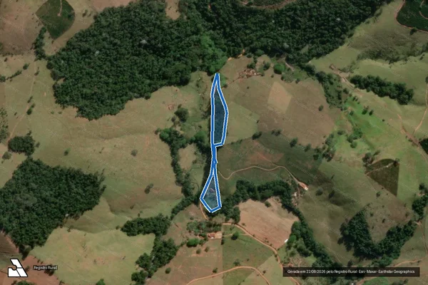 Imagem de satélite de Sítio Nossa Senhora Aparecida - Parte 2 em Natércia - MG
