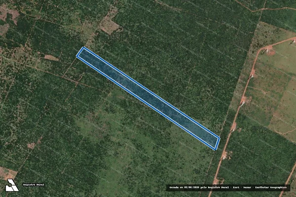 Imagem de satélite de Projeto de Assentamento Brinco de Ouro - Lote 68 - Parte 1 em João Câmara - RN