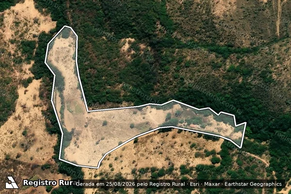 Imagem de satélite de SITIO LARANJO - GLEBA "A" em Curvelo - MG