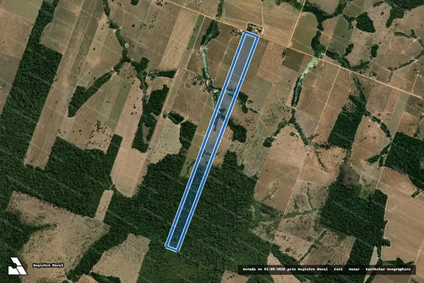Imagem de satélite de ESTÂNCIA 4 ESTRELAS - LOTE RURAL Nº 224/2 - Parcela 01 em Paranaíta - MT