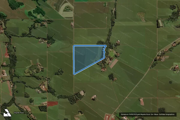 Imagem de satélite de LOTE RURAL N°223/224 DO 12° PERÍMETRO DA FAZENDA BRITANIA - Matrícula 16897 em Marechal Cândido Rondon - PR