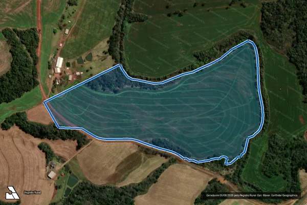 Imagem de satélite de IMÓVEL ARI BADIA I, DA FAZENDA SANT  ANA - Única em Vitorino - PR